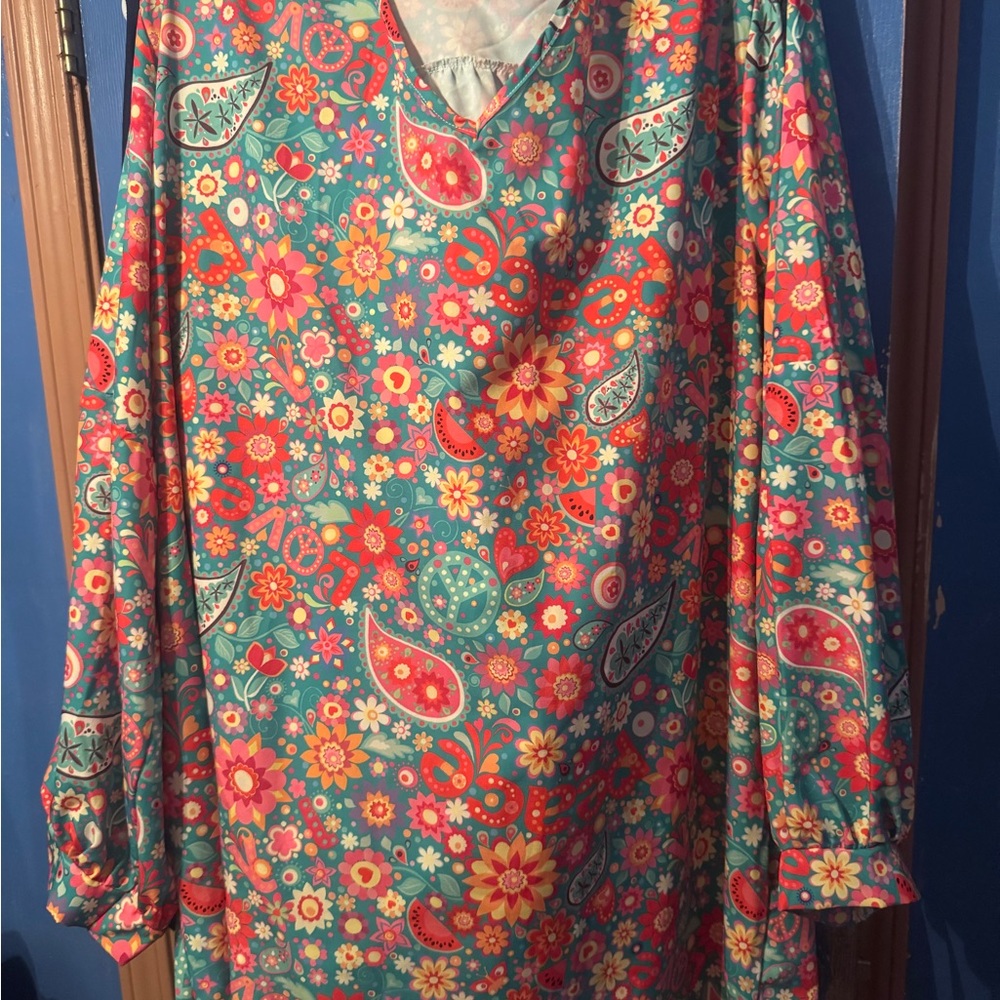 Colorful Floral Paisley Tunic
